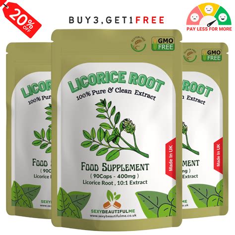 Licorice Root Extract Capsules 4000mg-Vegan Capsules - Digestion System ...