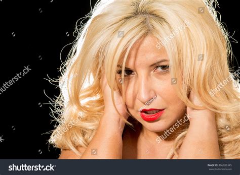 Portrait Attractive Blonde Woman Stock Photo 406186345 Shutterstock