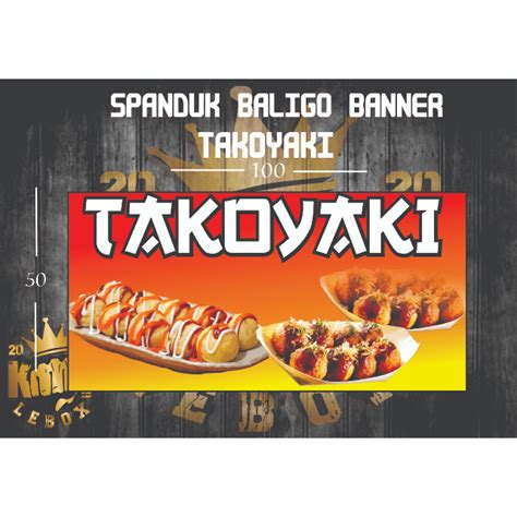 Jual CETAK SPANDUK BALIGHO BANNER MURAH TAKOYAKI Shopee Indonesia