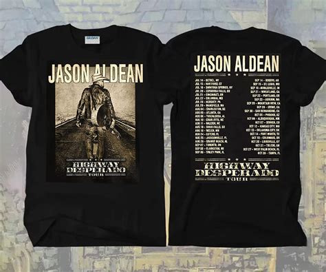 Jason Aldean Highway Desperado Tour 2023 Unisex T Shirt Jason Etsy