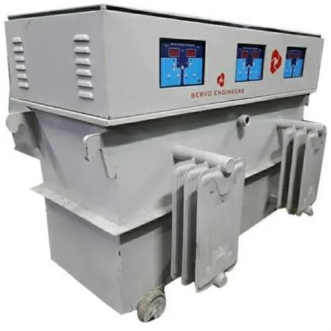 Three Phase Relay Controller Kva Oil Cooled Servo Voltage Stabilizer