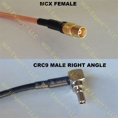 Rg Mcx Female To Crc Male Angle Coaxial Rf Pigtail Cable Rf