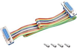 Amazon Uxcell Idc Rainbow Wire Flat Ribbon Cable Db Female To