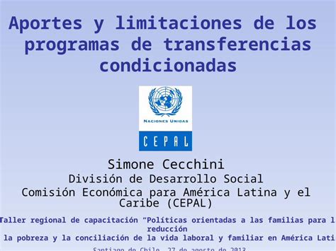 PPT Aportes Y Limitaciones De Los Programas De Transferencias