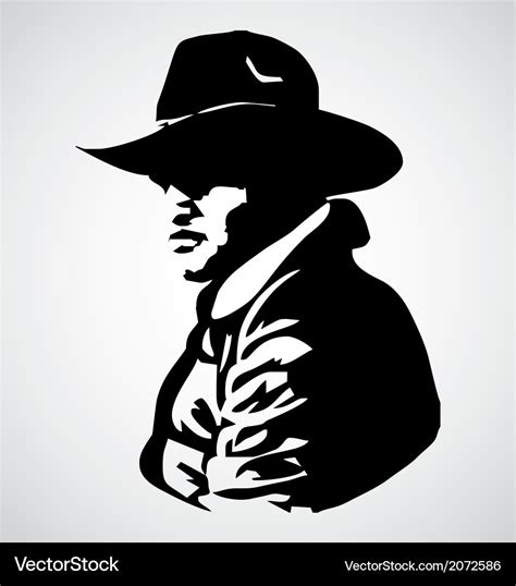 Cowboy stencil Royalty Free Vector Image - VectorStock