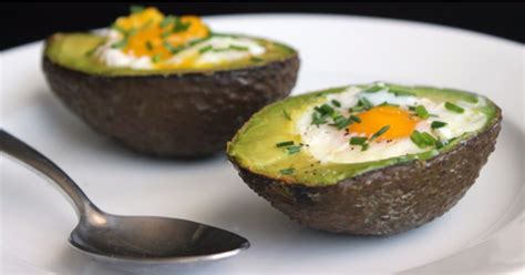 Baked Eggs In Avocado Recipe POPSUGAR Fitness