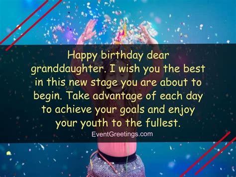 55 Happy Birthday Wishes For Granddaughter Events Greetings