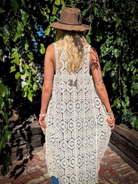 CROCHET JA BOBBI KIMONO VINTAGE CREAM Naked Gypsy