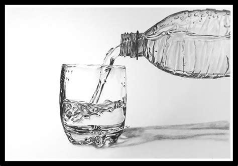 2D Realistic Pencil Sketch | Sketches, Pencil sketch, Glass heart