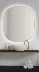 Nora Mirror Backlight Led Gold Carini Stores Ltd