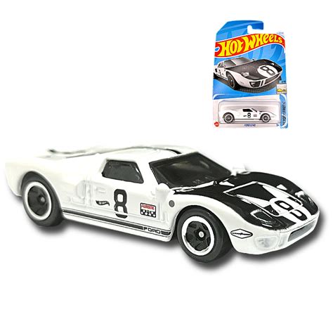 Hot Wheels Ford Gt White Black Shopee Malaysia