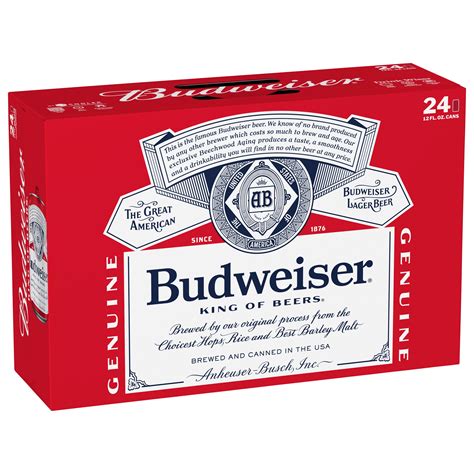 Budweiser Beer 24 pk cans - Shop Beer at H-E-B