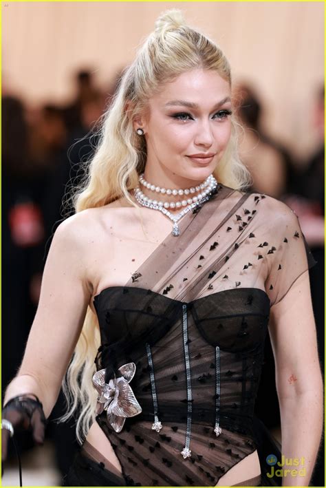 Gigi Hadid Wears Sheer Corset Dress For Met Gala 2023 Photo 1375662