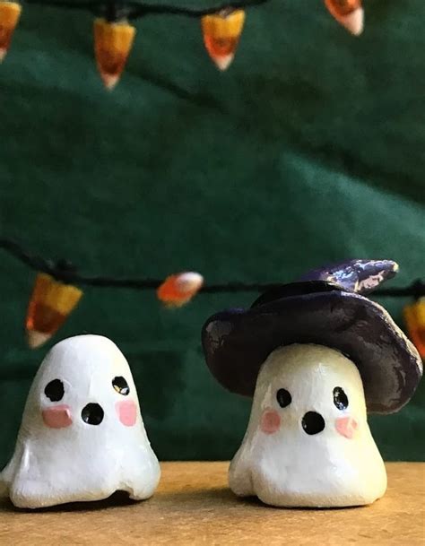 Halloween Ghost Figurine, Polymer Clay Figurinine, Halloween Clay ...