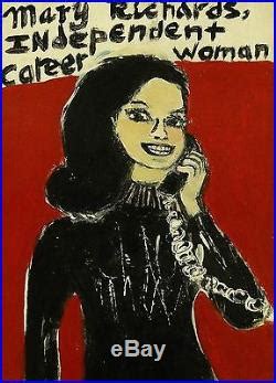 Mary Tyler Moore T Marie Nolan Outsider Raw Folk Art Brut Painting