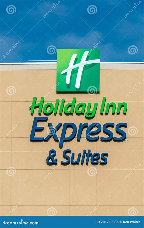 Holiday Inn Express And Suites Sign And Logo Editorial Image Image Of