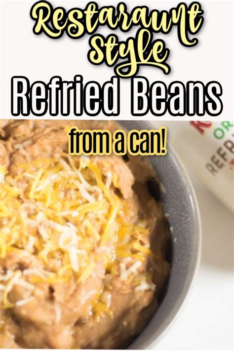 How To Make Canned Refried Beans Taste Better