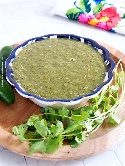 Roasted Jalapeno Salsa Verde Recipe With Tomatillo Mexican Made Meatless™