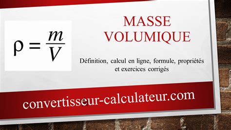 Masse Volumique Calcul En Ligne Calculateur En Ligne