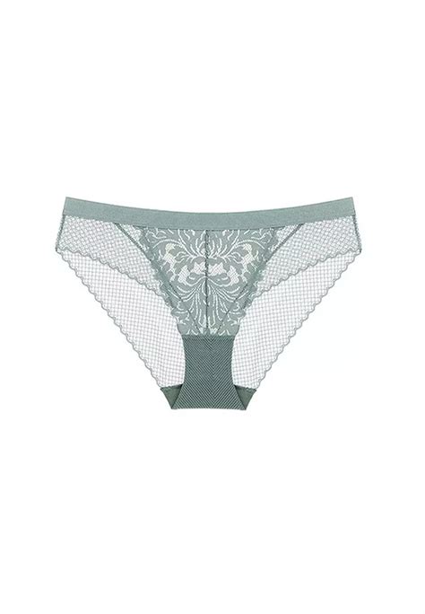 Buy ZITIQUE Comfort Lace Lingerie Set Bra And Underwear Grey Green 2024 Online ZALORA