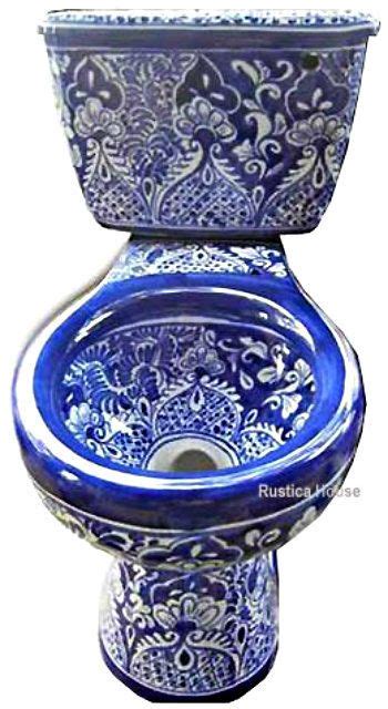 Mexican Toilet Colonial Blue With Images Bathroom Paint Colors