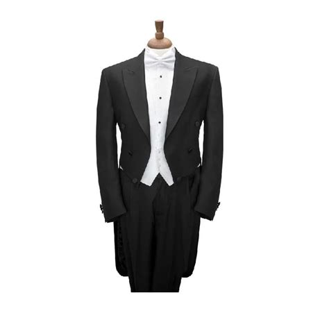 Custom Made Measure Black Tailcoat With White Vestbespoke Long Tail