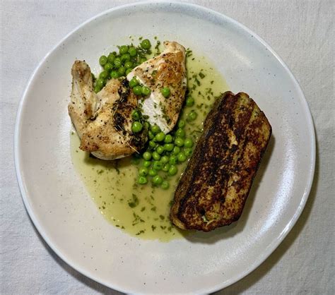 Ottolenghi S Chicken With Roast Garlic Tarragon Brioche Pudding