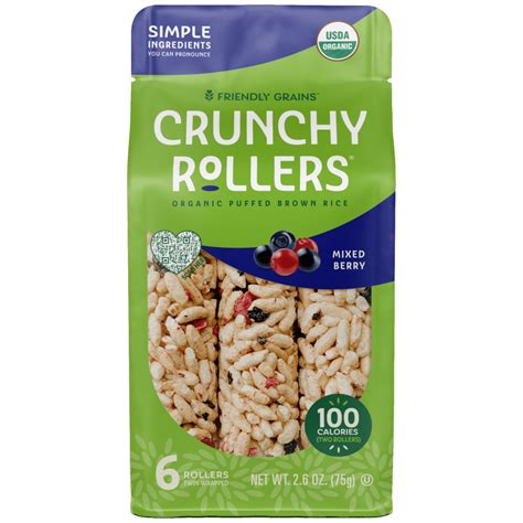 Friendly Grains Crunchy Rollers Mixed Berry Oz Walmart