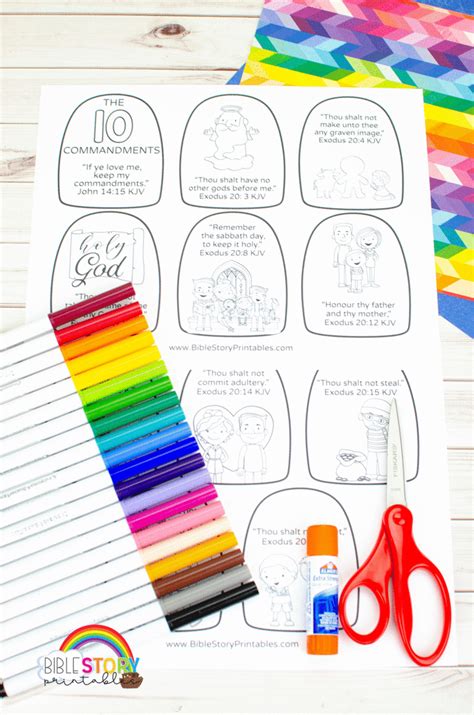 10 Commandments Craft For Preschoolers Bible Story Printables