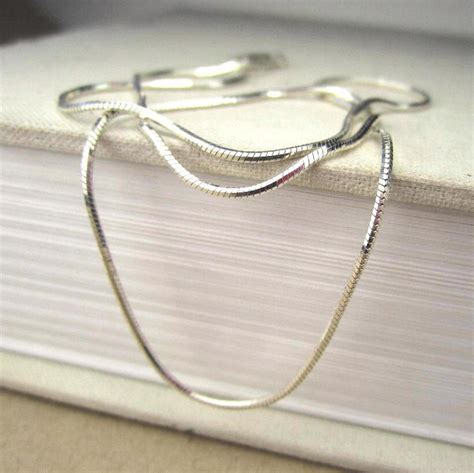 20 Inch Silver Necklace Chain 925 Sterling Silver Finished