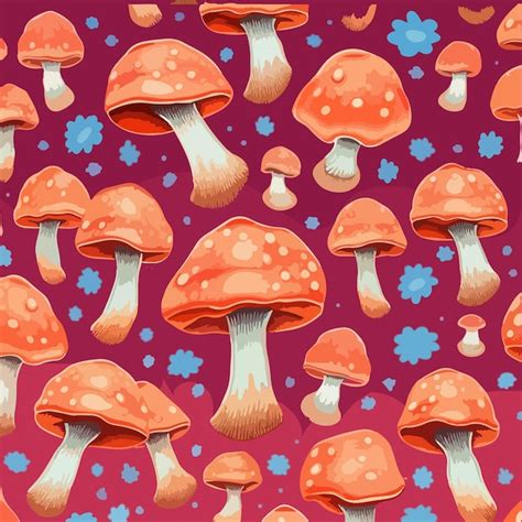 Premium Vector Vector Hand Drawn Mushroom Pattern