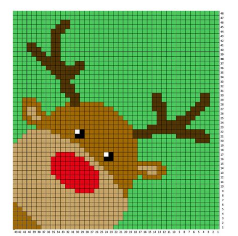 Crochet Rudolph C2c Blanket Repeat Crafter Me