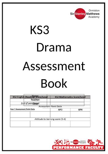 Key Stage 3 Assessment Booklet Teaching Resources