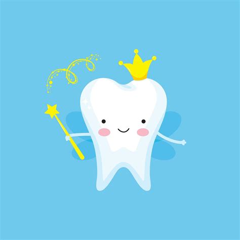 Vector drawing of a cute cartoon tooth 23480377 Vector Art at Vecteezy