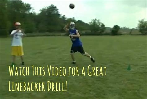 Football Linebacker Drill Video - Three Line Ball Drill