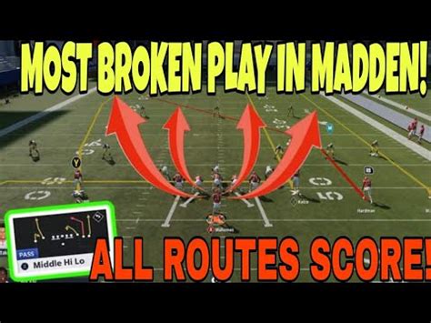 Most Broken Pass Play In Madden Nfl Glitch Any Defense Even