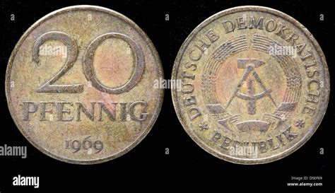 20 Pfennig Coin East Germany 1969 Stock Photo Alamy