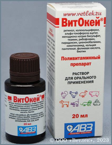 ВитОкей, фл.20 мл купить в ветеринарном интернет-магазине "Ветлек ...