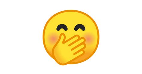 Emoji Tampando A Bocaemoji - 🤭 Cara Con Mano Sobre La Boca Emoji | "Cara Con La Mano Sobre La Boca"