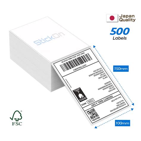 A6 Direct Thermal FSC Stack Waybill Shipping Labels Consignment Note