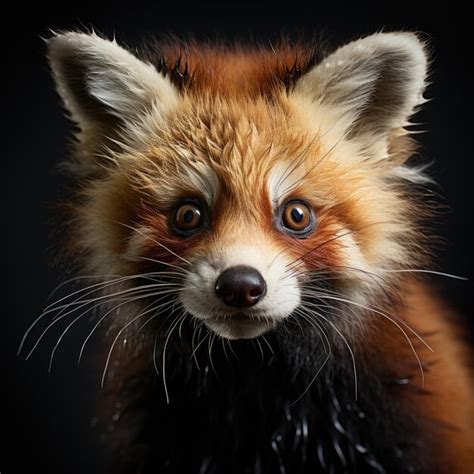 Cabeça de panda vermelho IA generativa Foto Premium