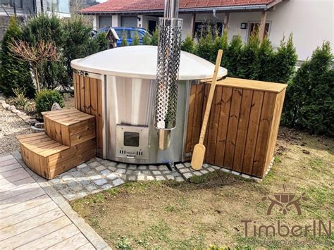 Badetonne Badebottich Hot Tube Gfk Mit Whirlpoolfunktion