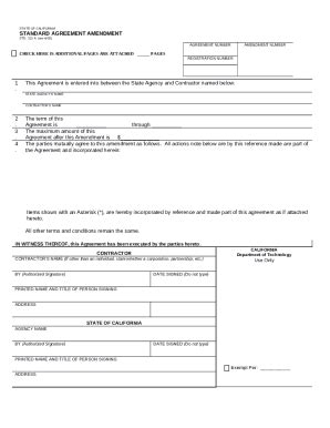 Std A Rev J Agreement Number Amendment Number