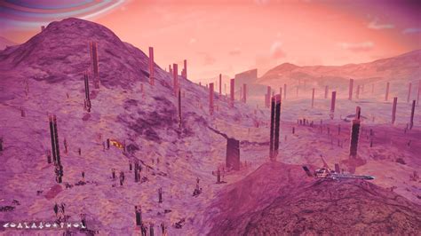 Pillared Planet I Found After A Couple Jumps Teleporter Cordinates