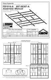 Owner's Manual & Assembly Instructions - Arrow Sheds