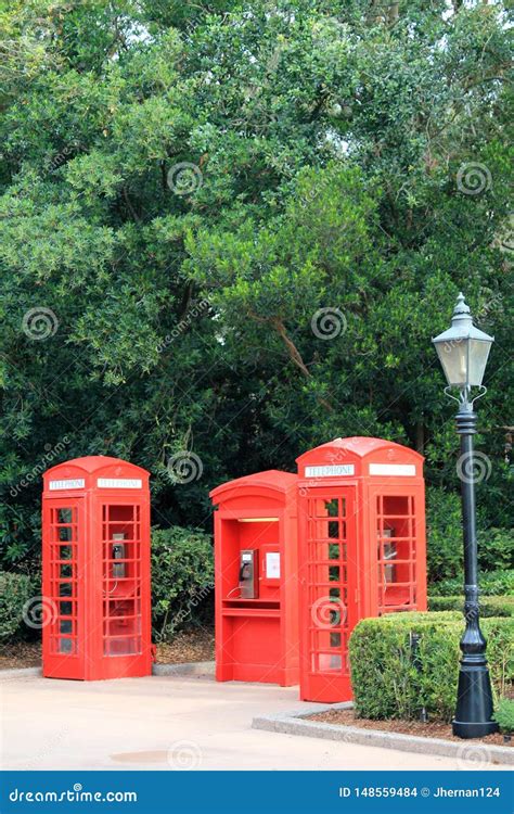 Iconic British Red Telephone Booths Editorial Image Cartoondealer