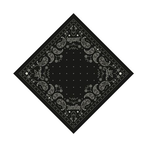 Paisley Logo Bandana Black Dorothy Official Store