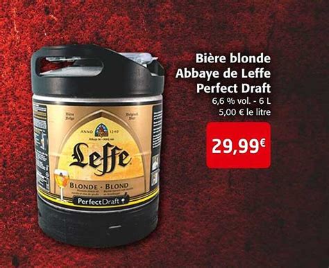 Promo Bière Blonde Abbaye De Leffe Perfect Draft chez Colruyt