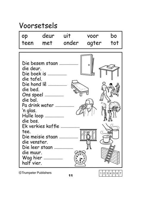 Graad Afrikaans Grade Afrikaans Afrikaans Werkkaart Trappe Van