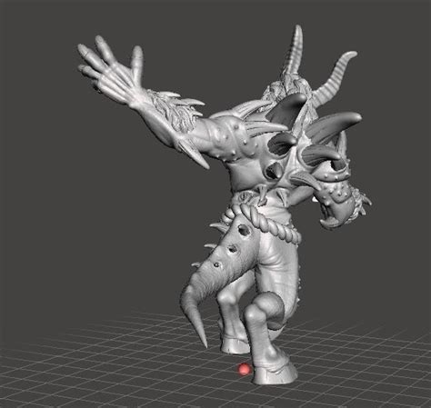 HORNED DEMON MINIATURE MODEL FOR FANTASY GAMES DND RPG 3D model 3D ...